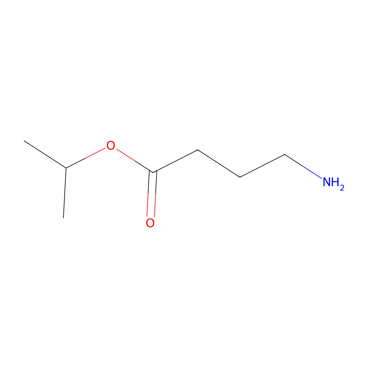 Propan-2-yl 4-aminobutanoate molecular structure, CAS 17088-67-4