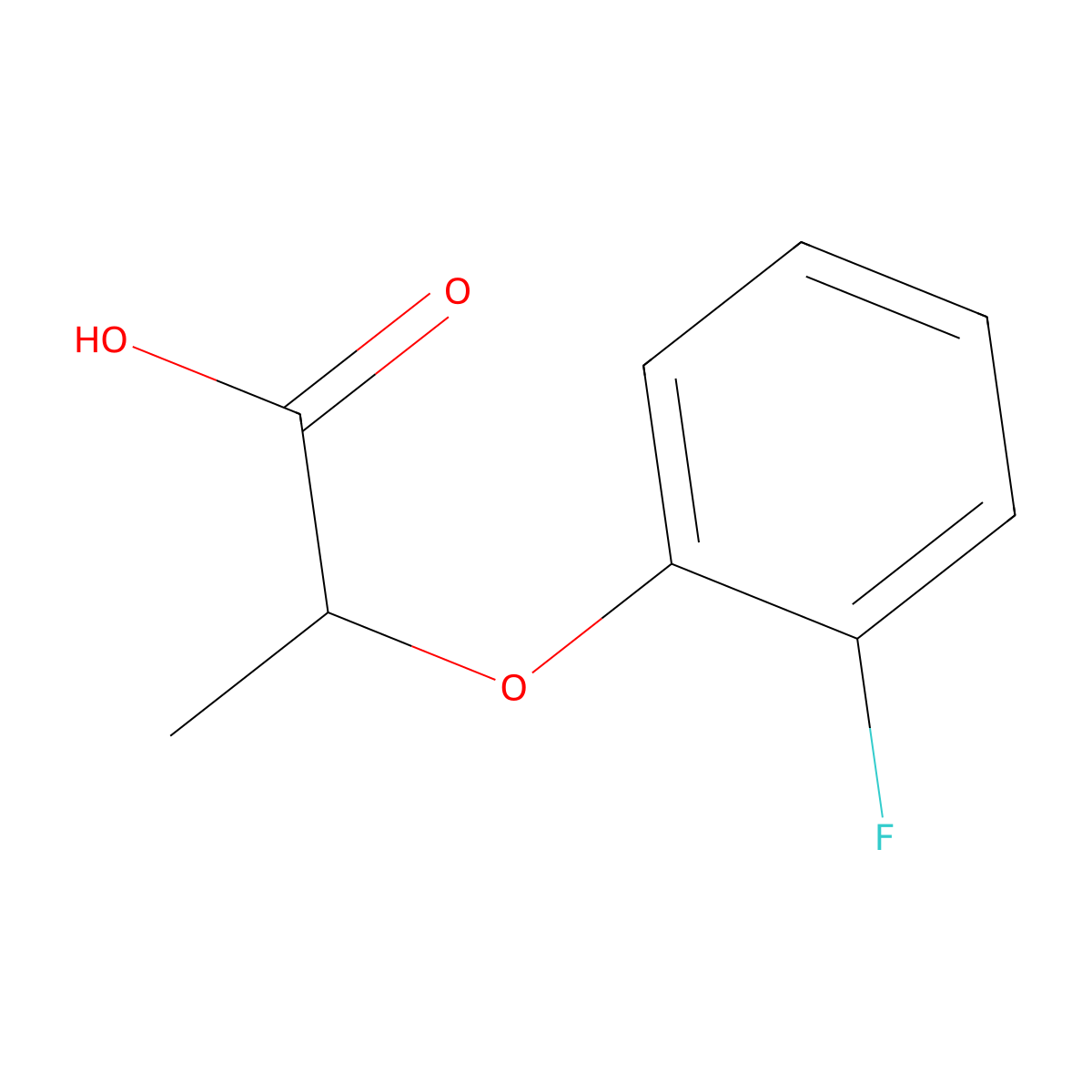 2-(2-Fluorophenoxy)propanoic acid molecular structure, CAS 17088-71-0