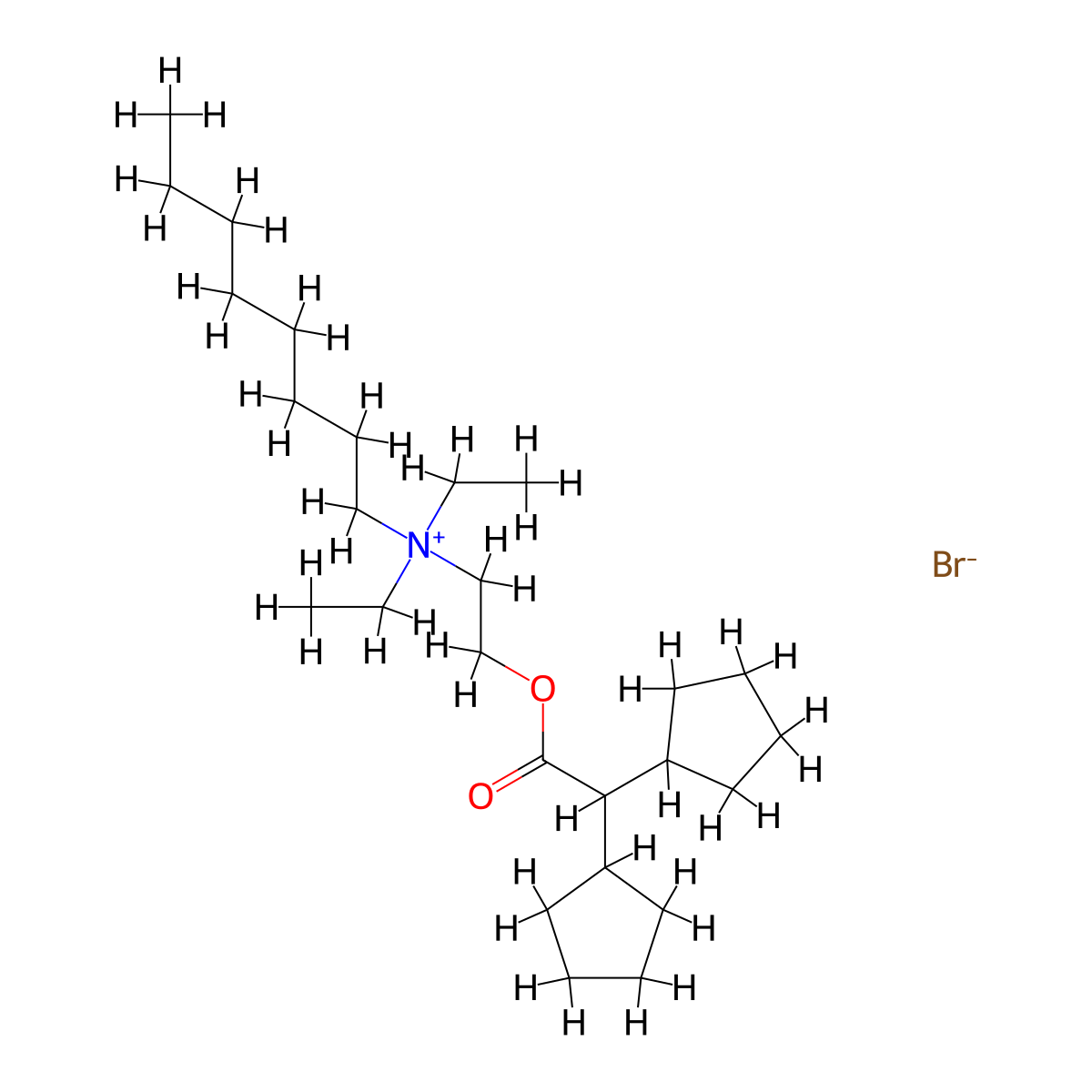Penoctonium Bromide molecular structure, CAS 17088-72-1