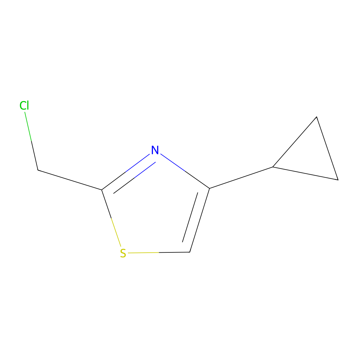 2-(Chloromethyl)-4-cyclopropylthiazole molecular structure, CAS 170881-60-4