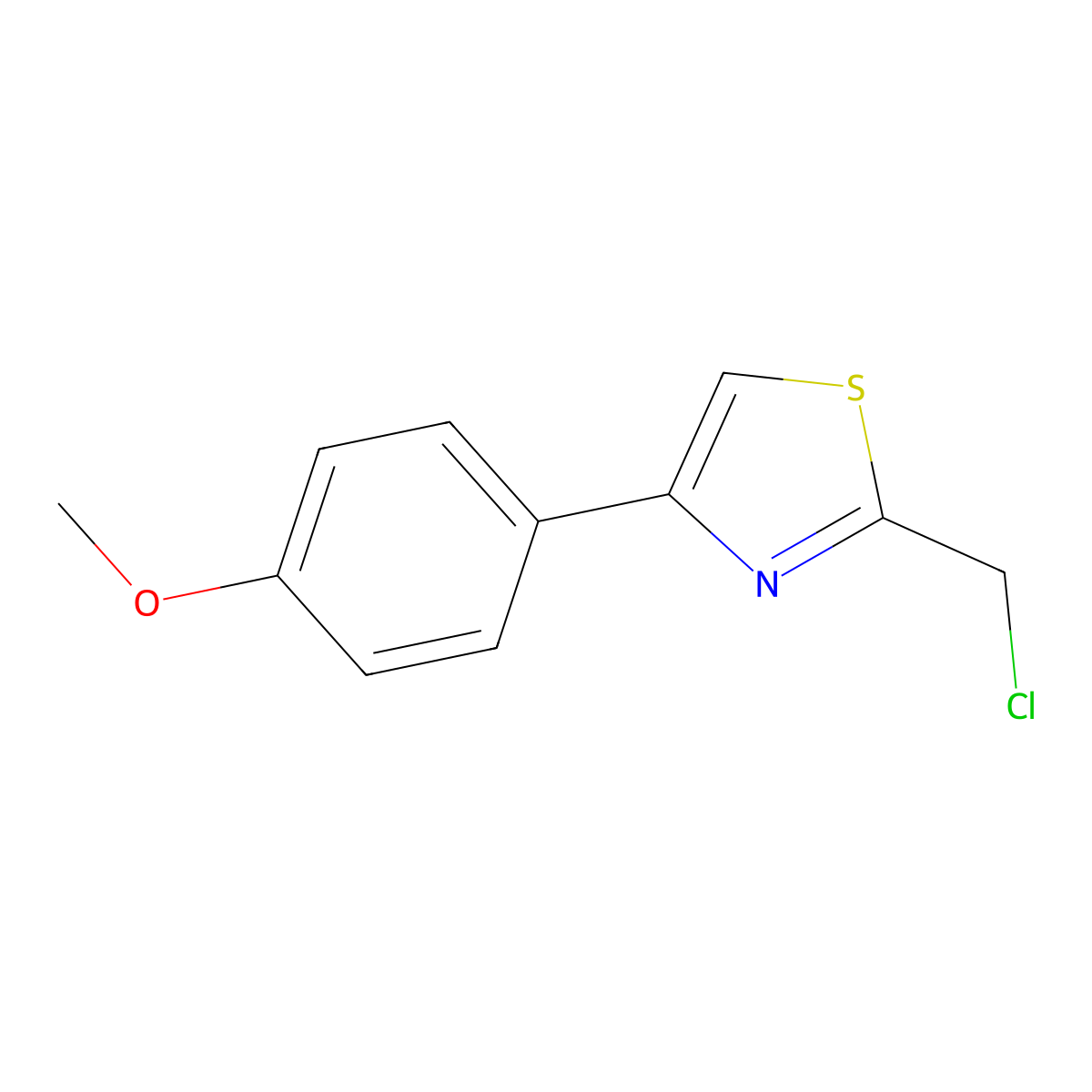 2-Chloromethyl-4-(4-methoxy-phenyl)-thiazole molecular structure, CAS 170881-69-3