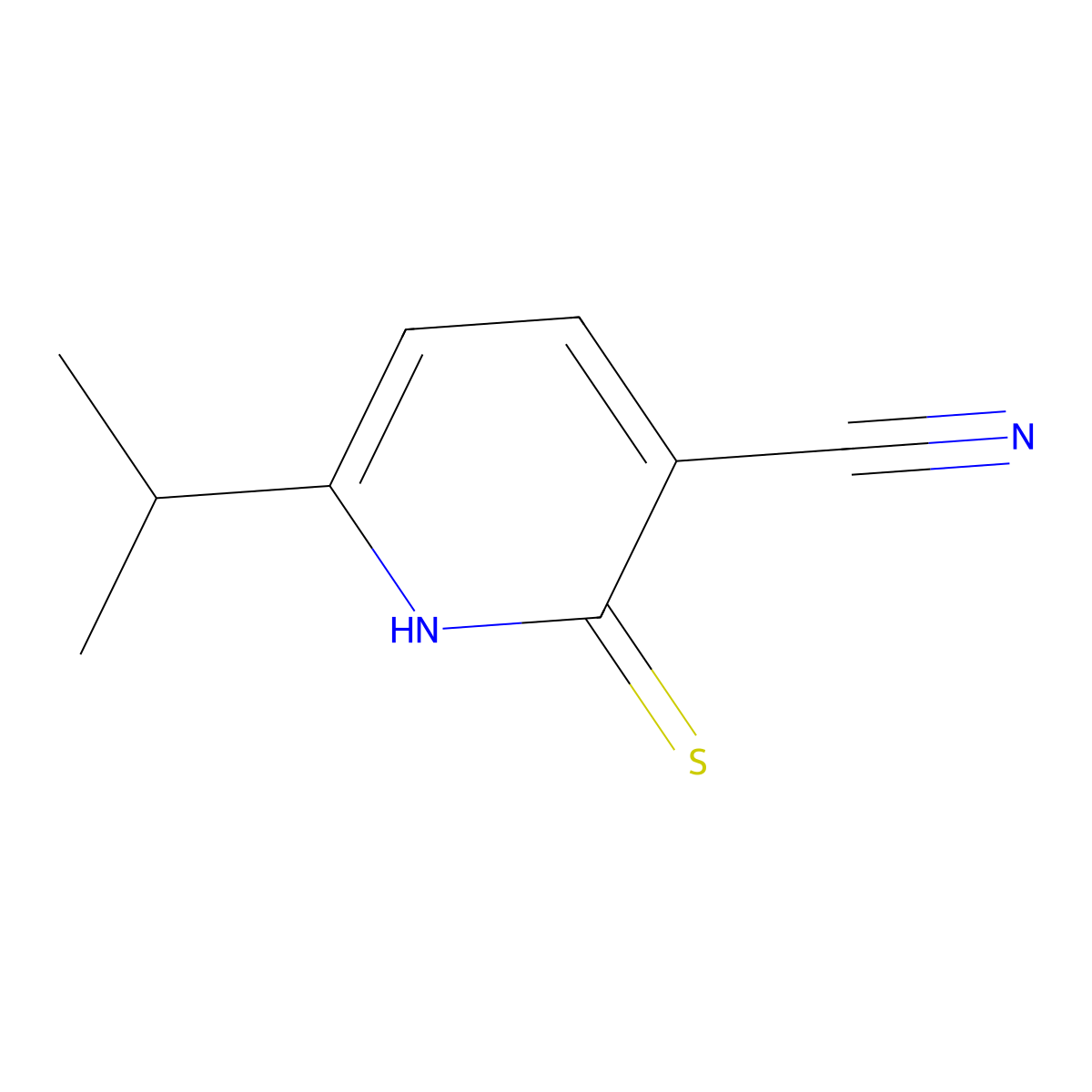 6-(Propan-2-yl)-2-sulfanylidene-1,2-dihydropyridine-3-carbonitrile molecular structure, CAS 170888-00-3