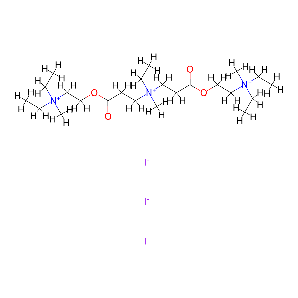 Ammonium, bis(2-carboxyethyl)ethylmethyl-, iodide, diester with diethyl(2-hydroxyethyl)methylammonium iodide molecular structure, CAS 17089-58-6