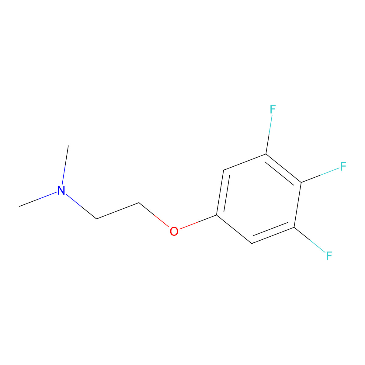 N,N-Dimethyl-2-(3,4,5-trifluorophenoxy)ethanamine molecular structure, CAS 1708924-46-2