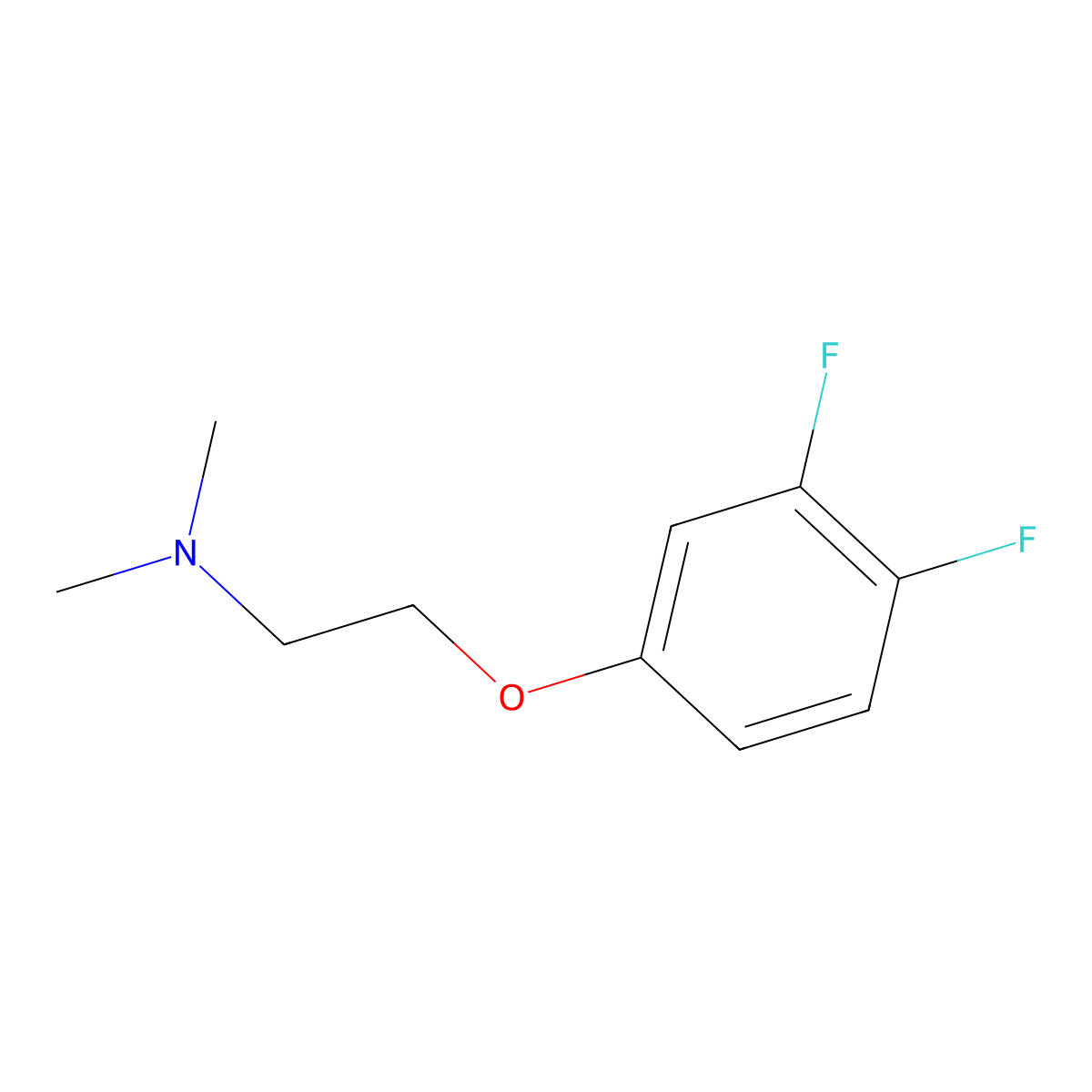 2-(3,4-Difluorophenoxy)-N,N-dimethylethanamine molecular structure, CAS 1708924-47-3