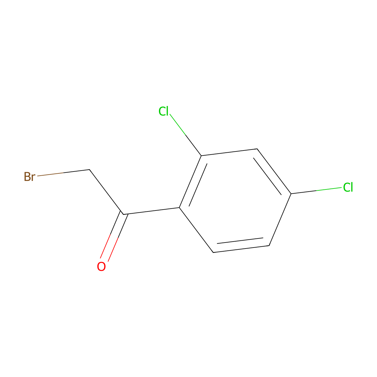 2-Bromo-1-(2,4-dichlorophenyl)ethan-1-one molecular structure, CAS 170894-53-8