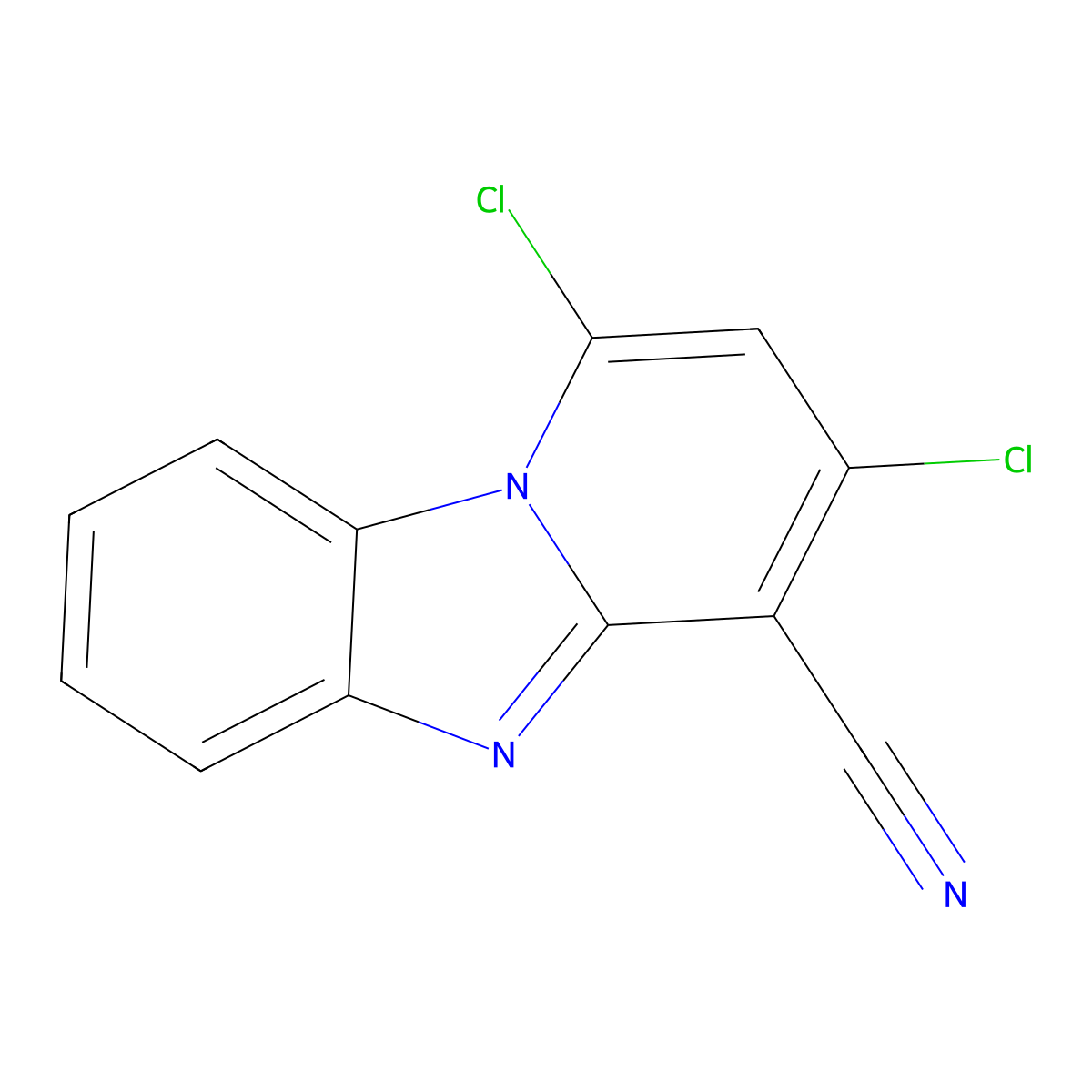 1,3-Dichloropyrido[1,2-a]benzimidazole-4-carbonitrile molecular structure, CAS 170894-91-4