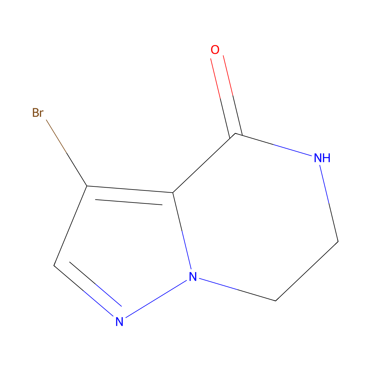 3-bromo-4H,5H,6H,7H-pyrazolo(1,5-a)pyrazin-4-one molecular structure, CAS 1708944-49-3