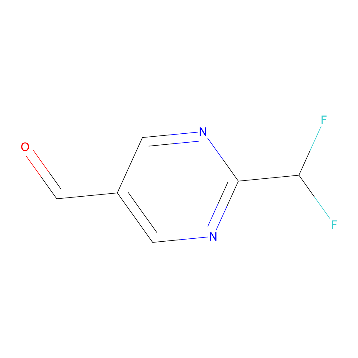 2-(Difluoromethyl)pyrimidine-5-carbaldehyde molecular structure, CAS 1708944-98-2
