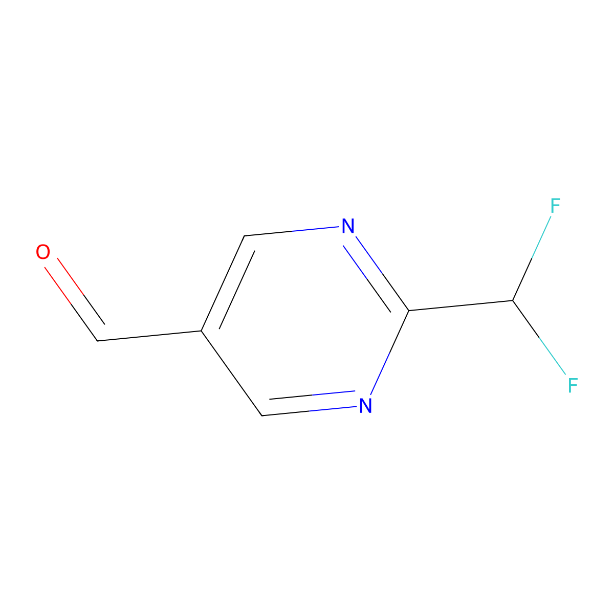 2-(Difluoromethyl)pyrimidine-5-carbaldehyde molecular structure, CAS 1708944-98-2