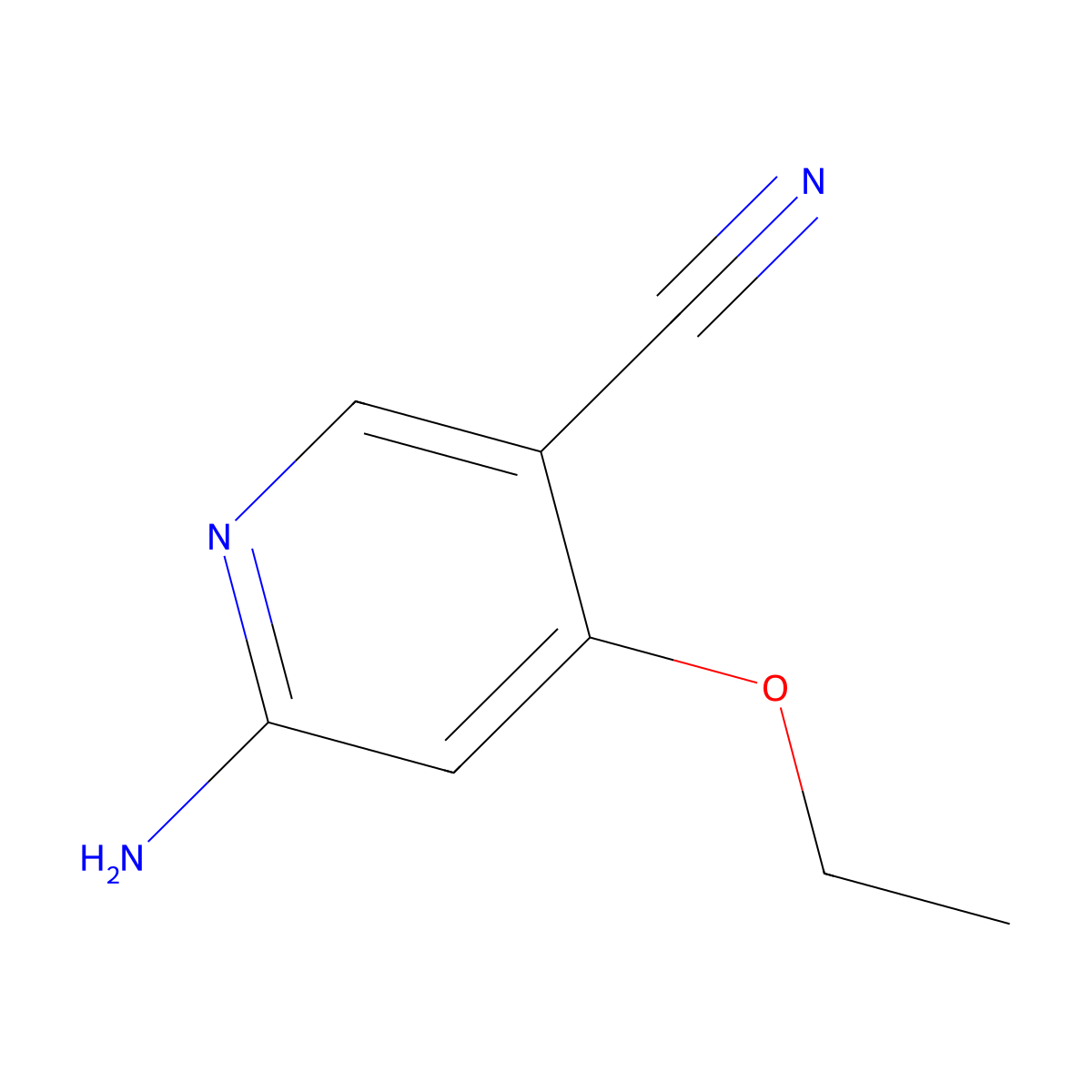 6-Amino-4-ethoxynicotinonitrile molecular structure, CAS 1708974-05-3