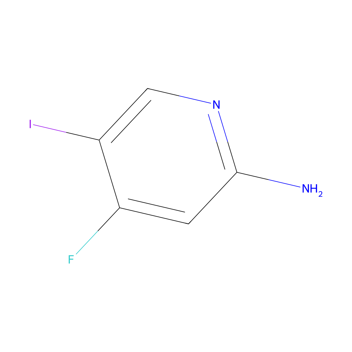 4-Fluoro-5-iodo-2-pyridinamine molecular structure, CAS 1708974-12-2