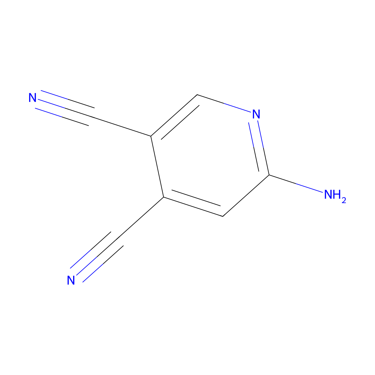 6-Aminopyridine-3,4-dicarbonitrile molecular structure, CAS 1708977-47-2