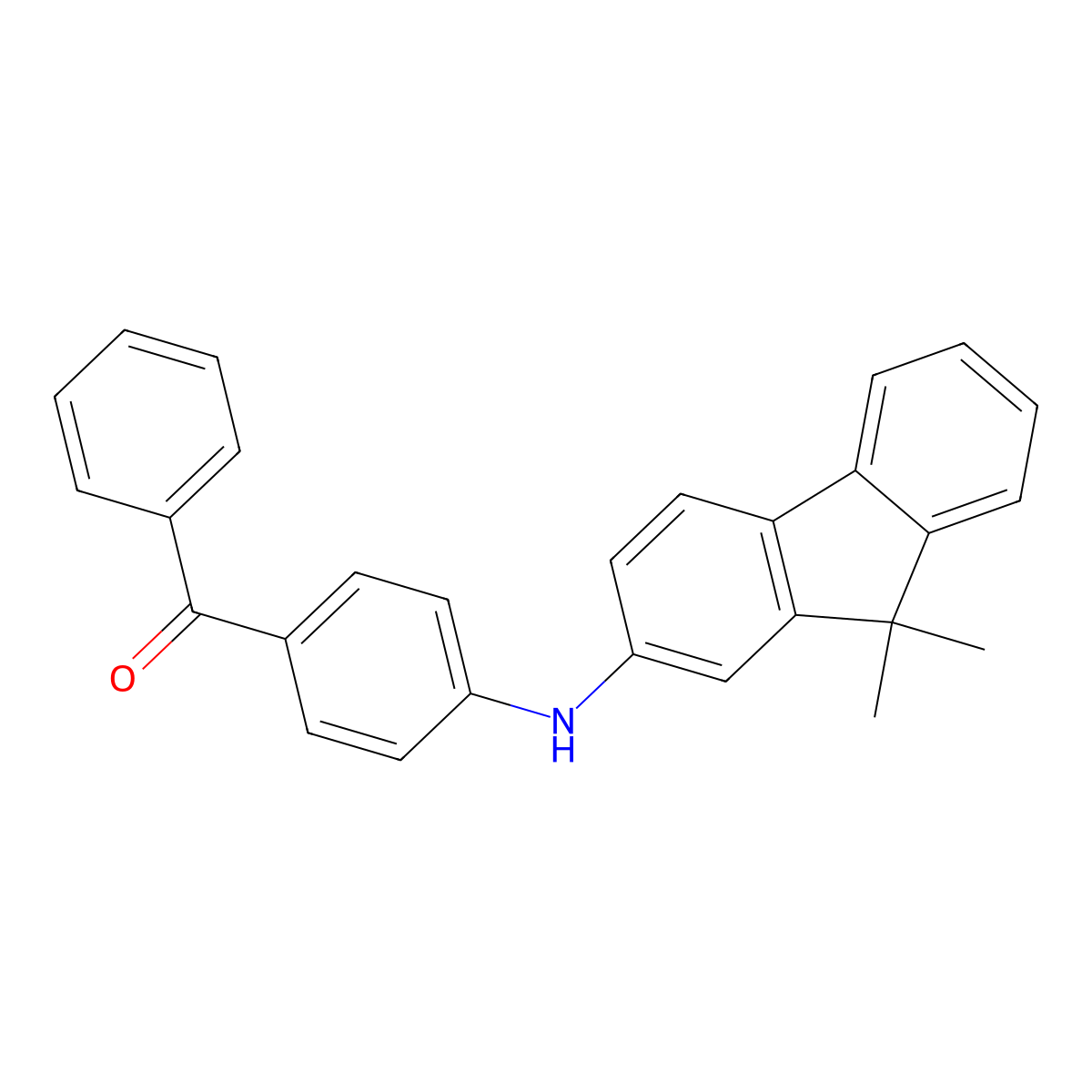 N-(4-benzoylphenyl)-9,9-dimethyl-9H-fluoren-2-amine molecular structure, CAS 1708984-14-8