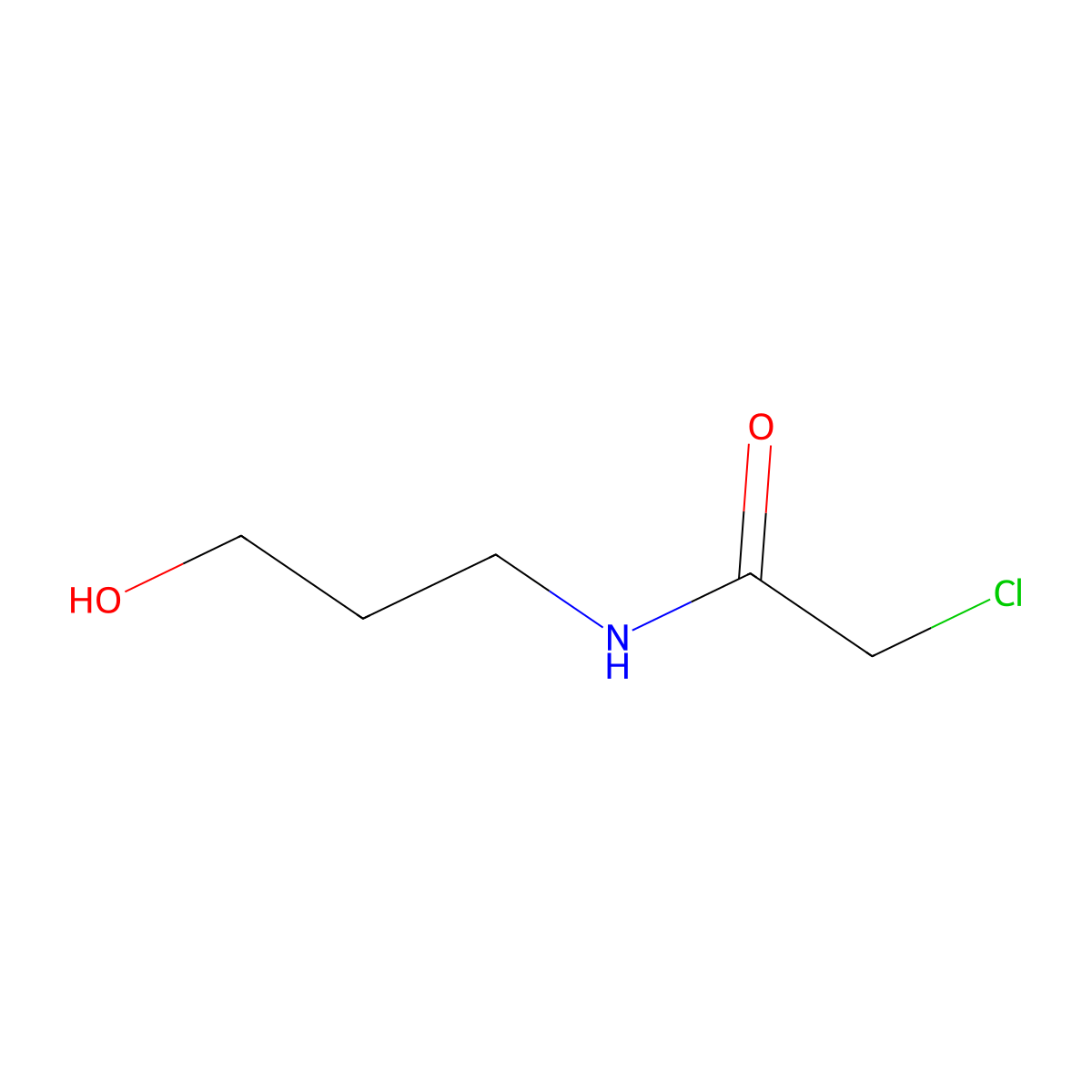 2-Chloro-N-(3-hydroxypropyl)acetamide molecular structure, CAS 1709-01-9