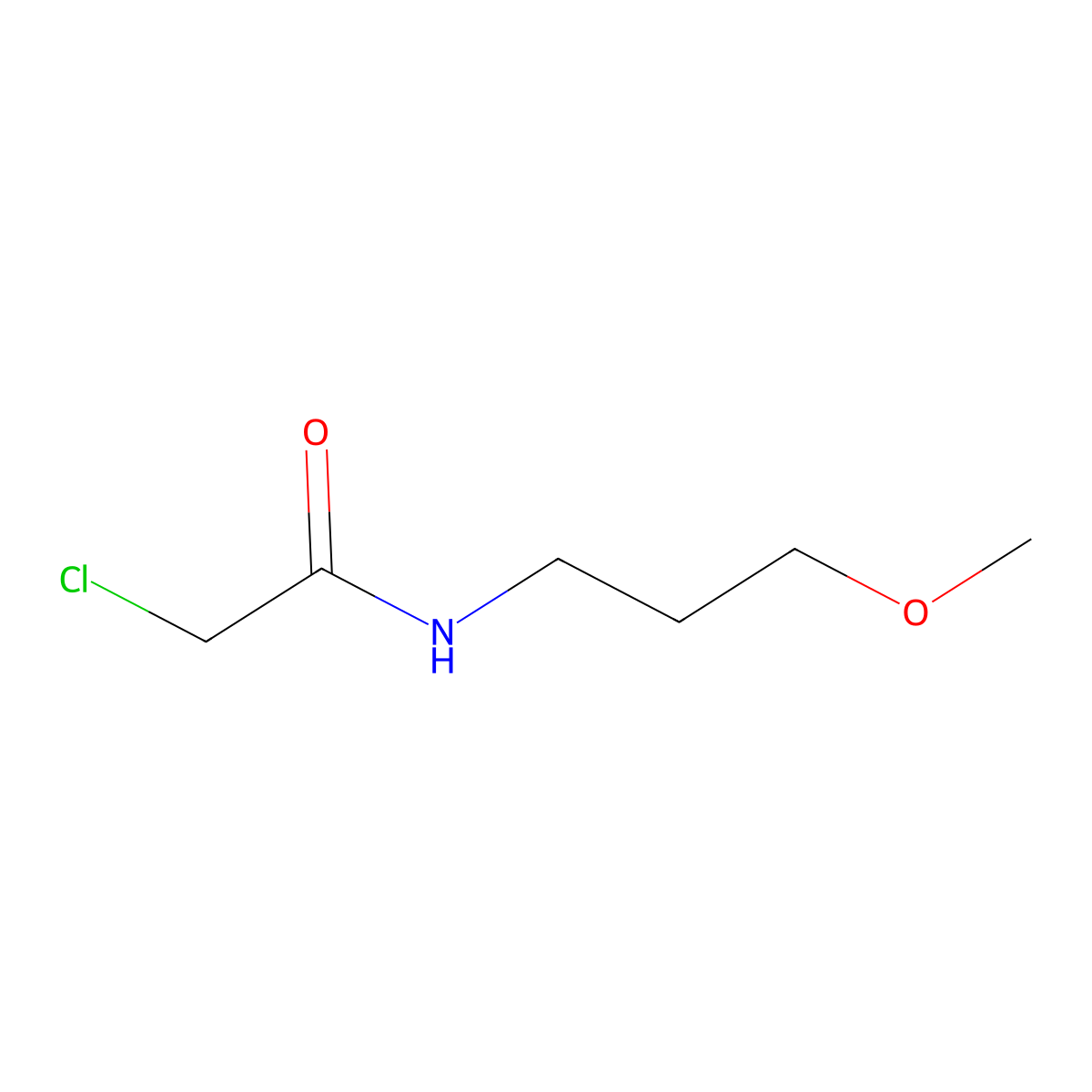 2-chloro-N-(3-methoxypropyl)acetamide molecular structure, CAS 1709-03-1