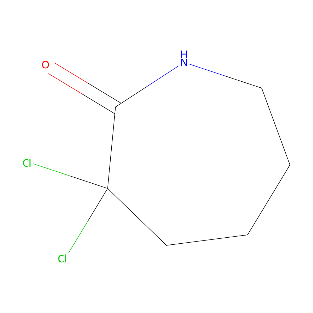 3,3-Dichloroazepan-2-one molecular structure, CAS 1709-14-4