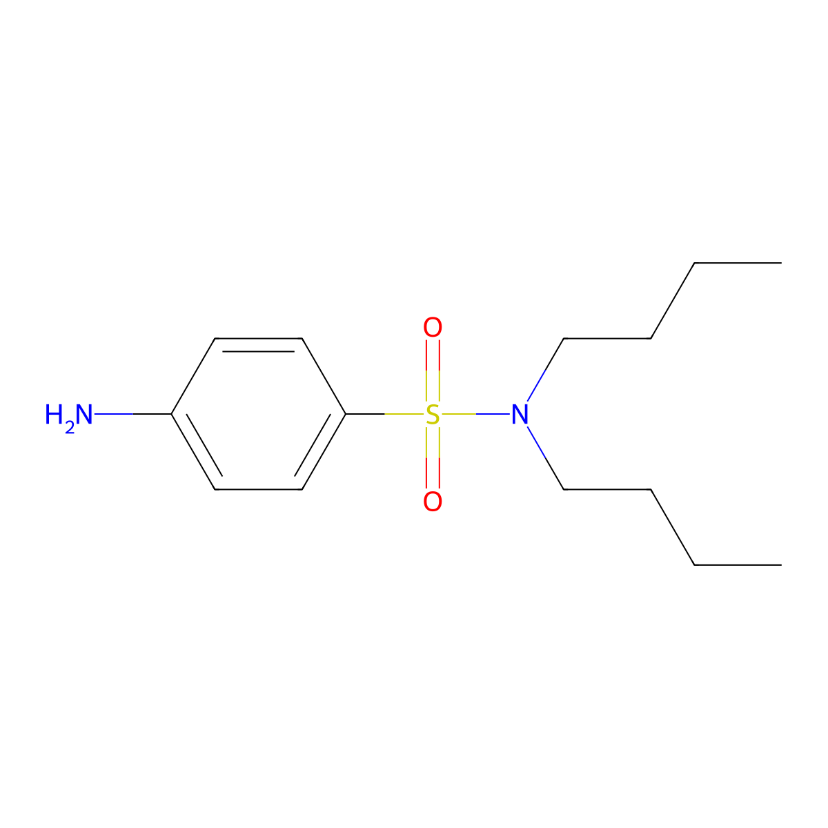 4-amino-N,N-dibutylbenzenesulfonamide molecular structure, CAS 1709-40-6