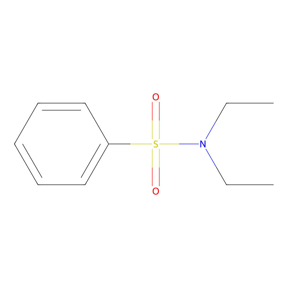N,N-Diethylbenzenesulfonamide molecular structure, CAS 1709-50-8