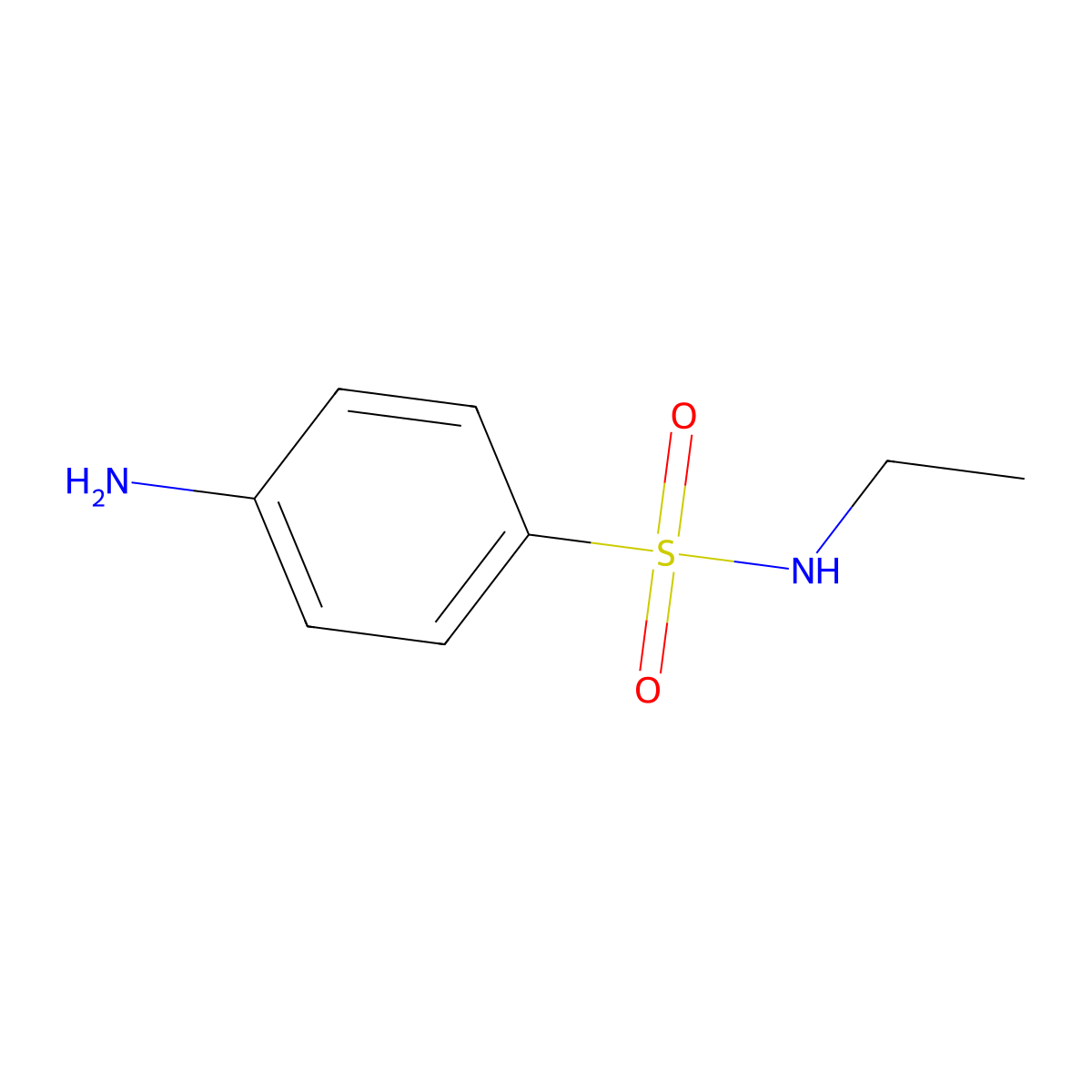 4-Amino-N-ethylbenzenesulfonamide molecular structure, CAS 1709-53-1