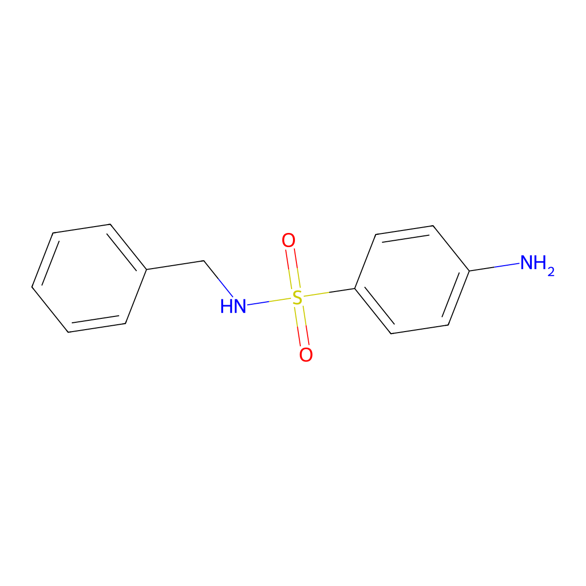 4-amino-N-benzylbenzene-1-sulfonamide molecular structure, CAS 1709-54-2