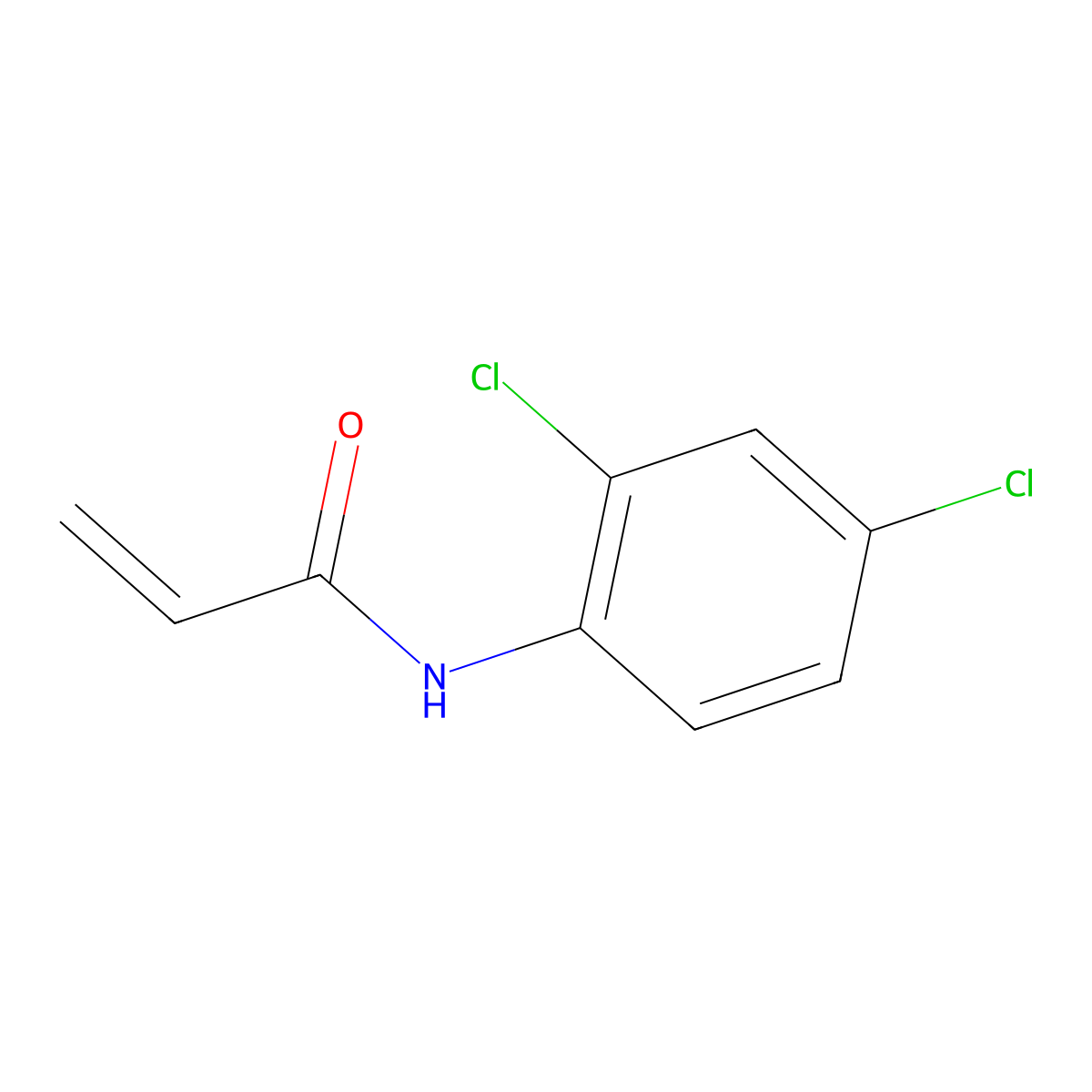 N-(2,4-dichlorophenyl)prop-2-enamide molecular structure, CAS 17090-12-9