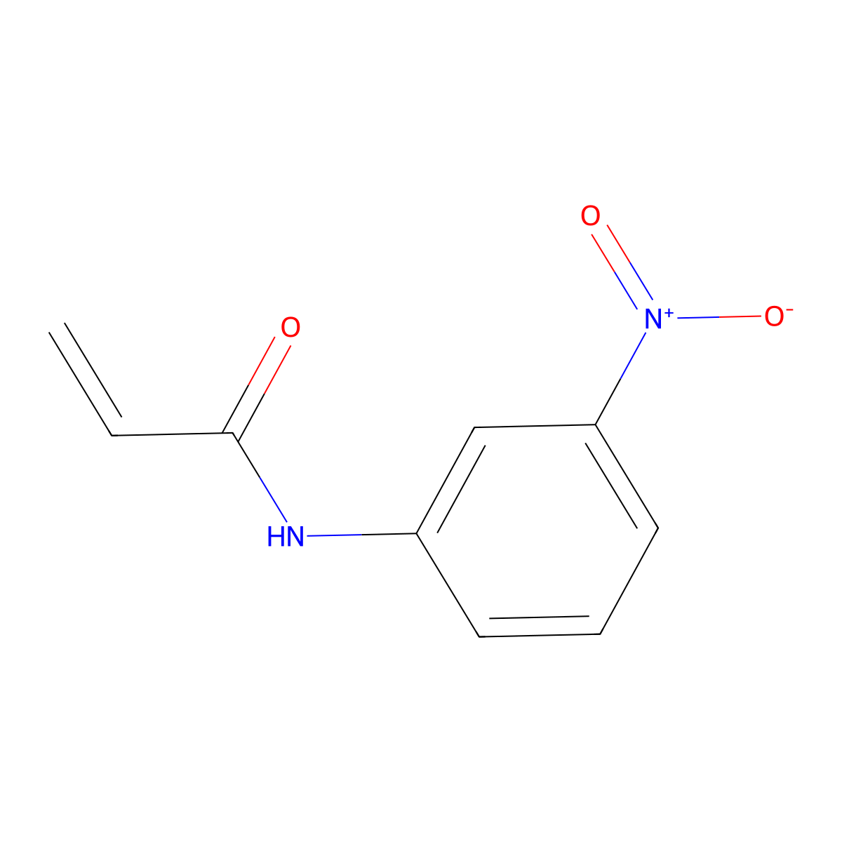 N-(3-nitrophenyl)acrylamide molecular structure, CAS 17090-15-2