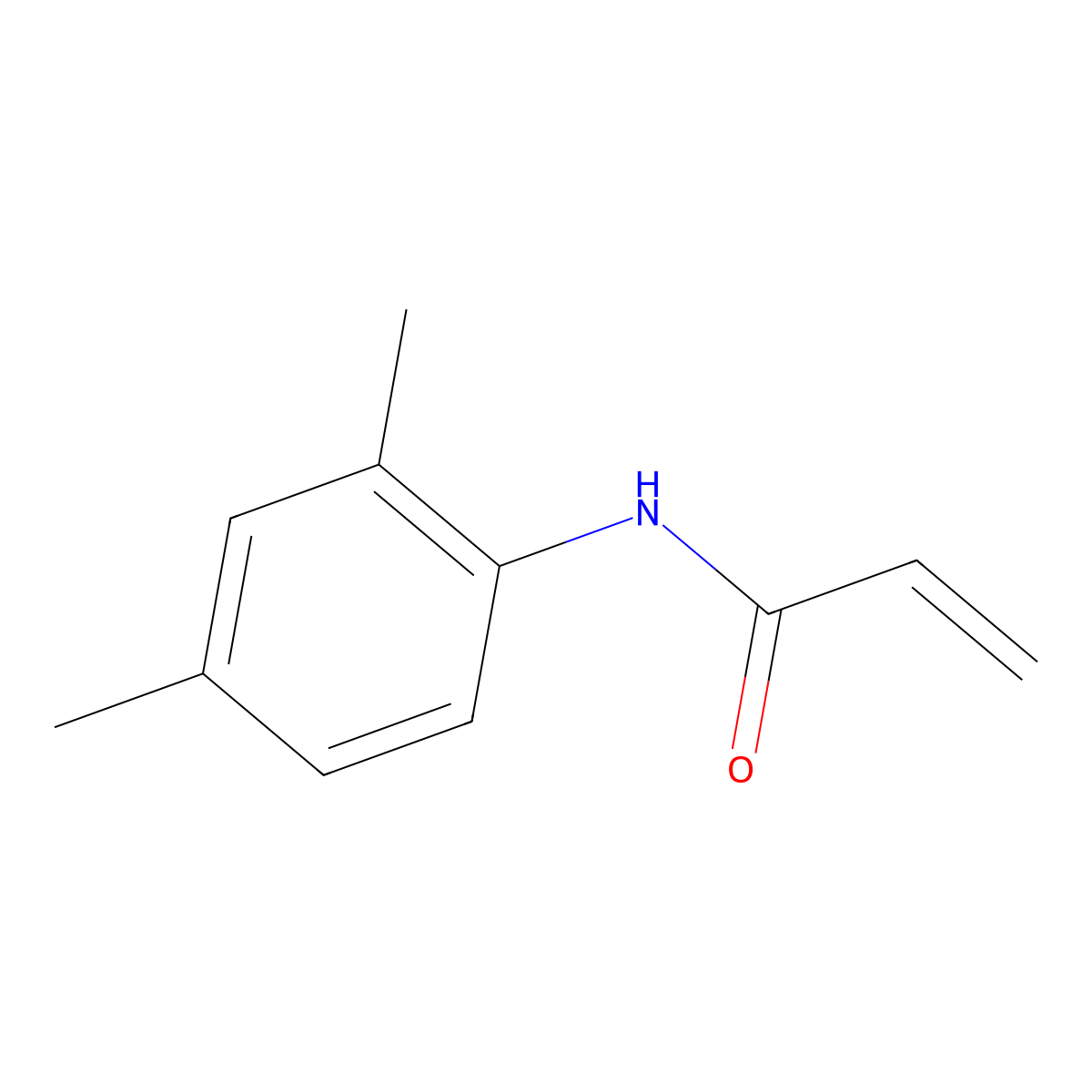 N-(2,4-dimethylphenyl)prop-2-enamide molecular structure, CAS 17090-22-1