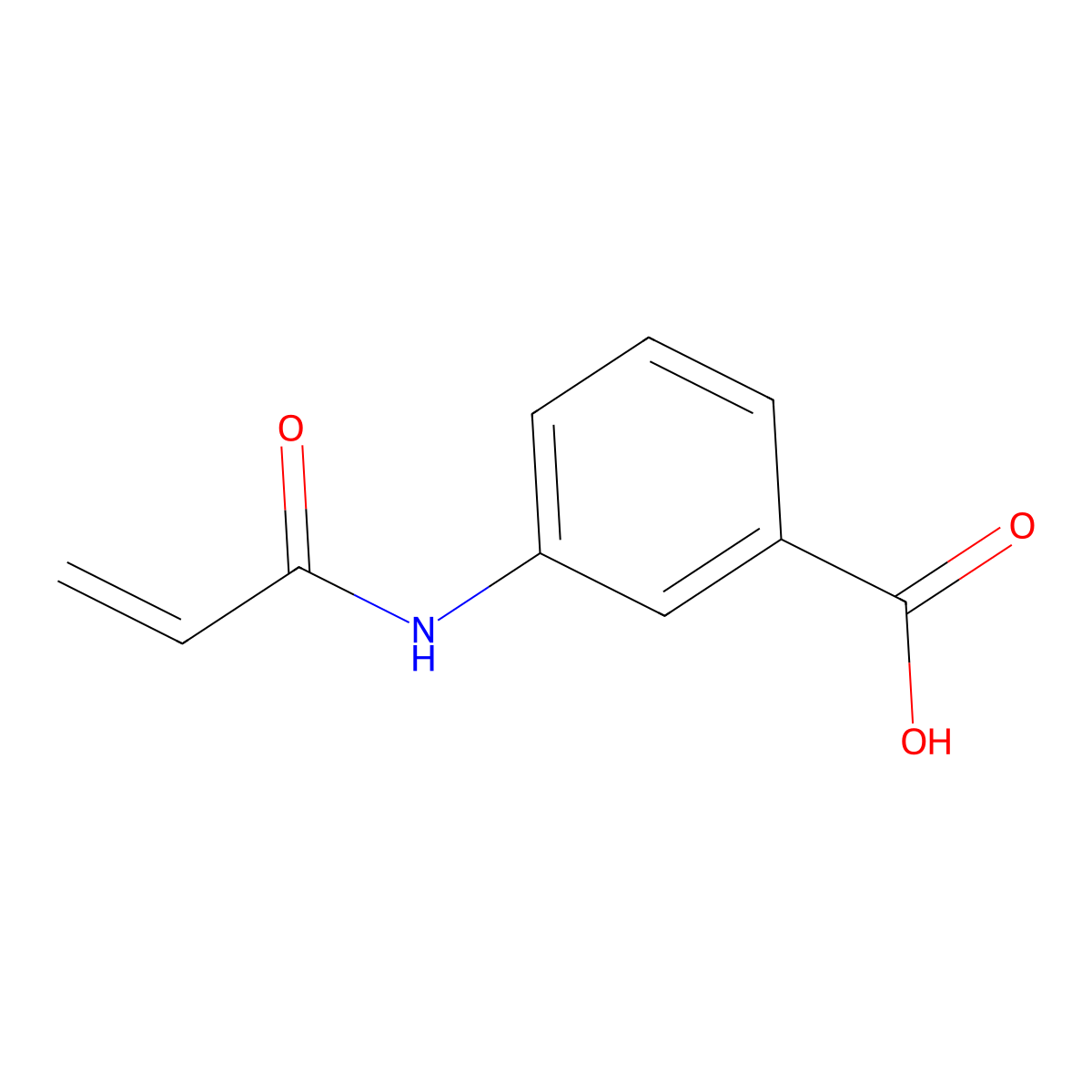 3-(Prop-2-enamido)benzoic acid molecular structure, CAS 17090-28-7