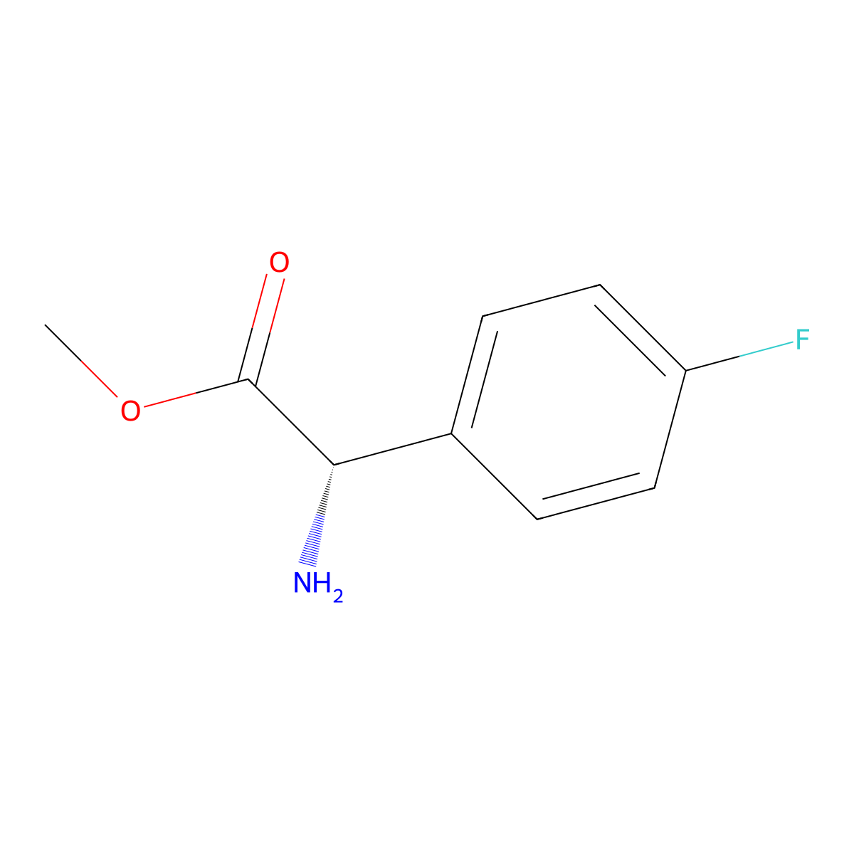 (S)-Methyl 2-amino-2-(4-fluorophenyl)acetate molecular structure, CAS 170902-74-6