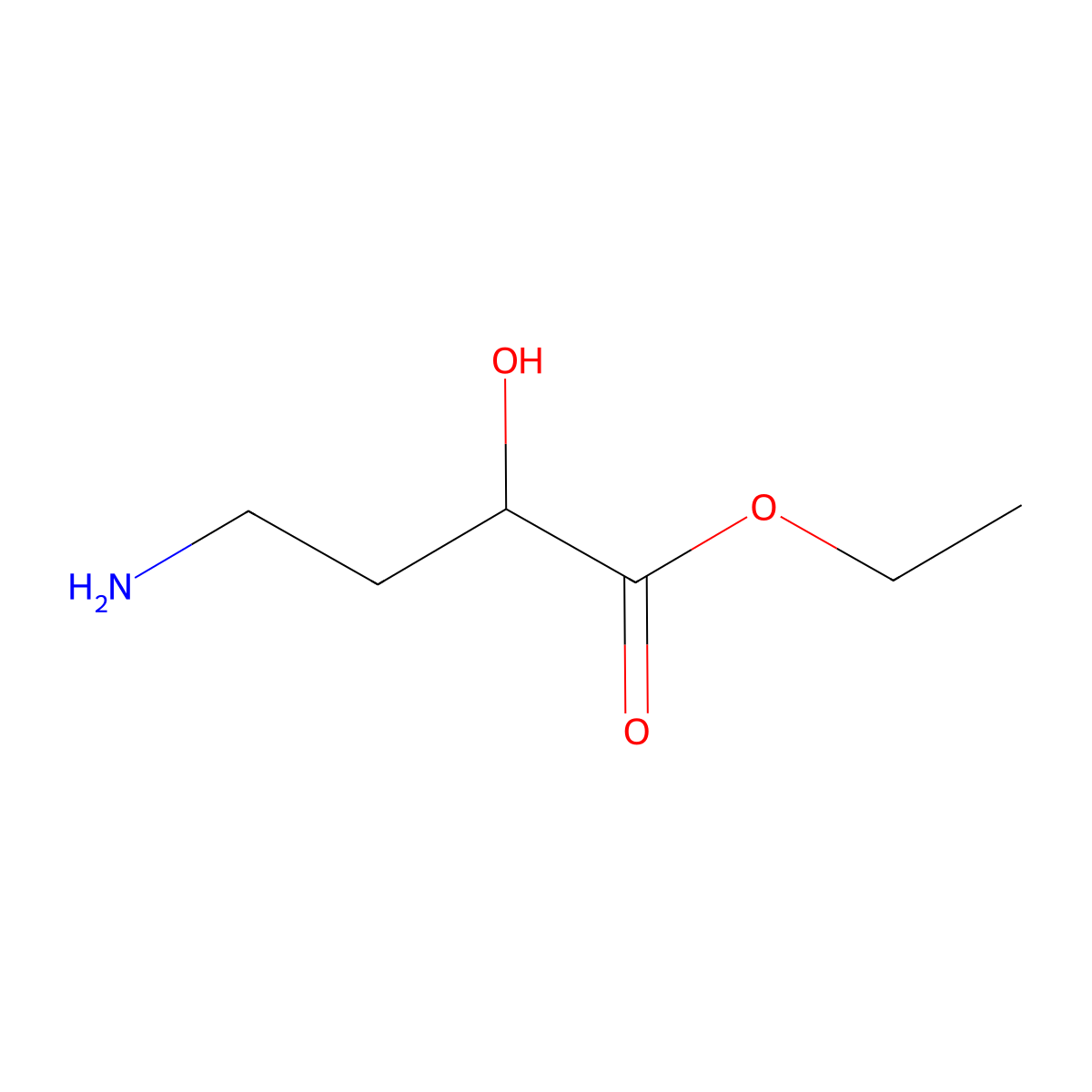 ethyl (2R)-4-amino-2-hydroxybutanoate molecular structure, CAS 1709021-58-8
