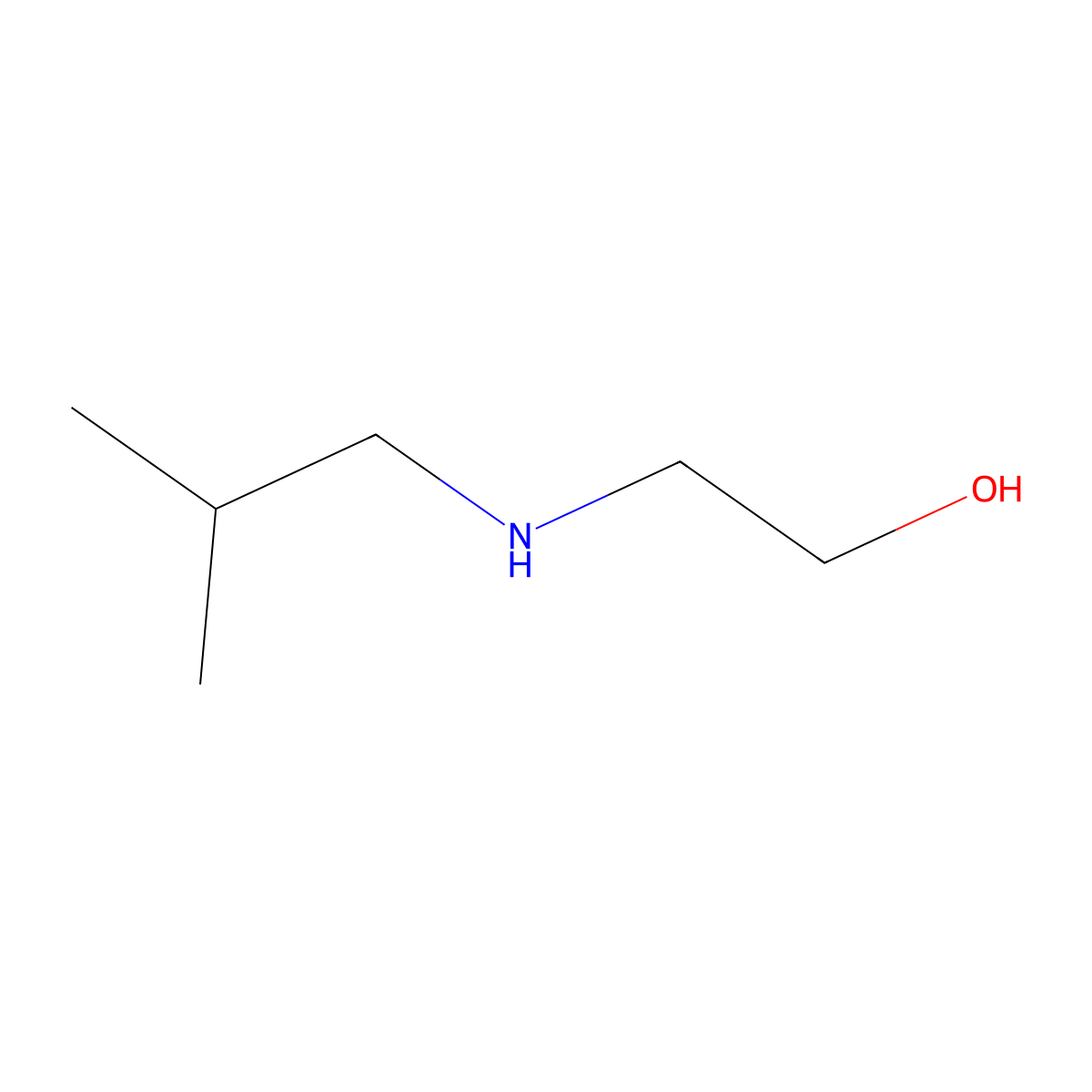 2-(Isobutylamino)ethanol molecular structure, CAS 17091-40-6