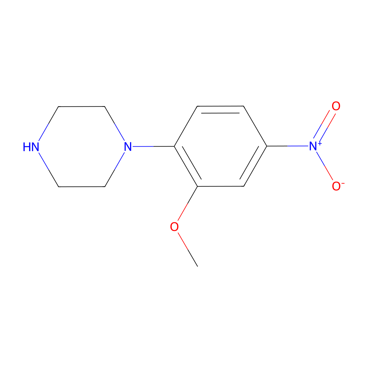 1-(2-Methoxy-4-nitrophenyl)piperazine molecular structure, CAS 170912-81-9