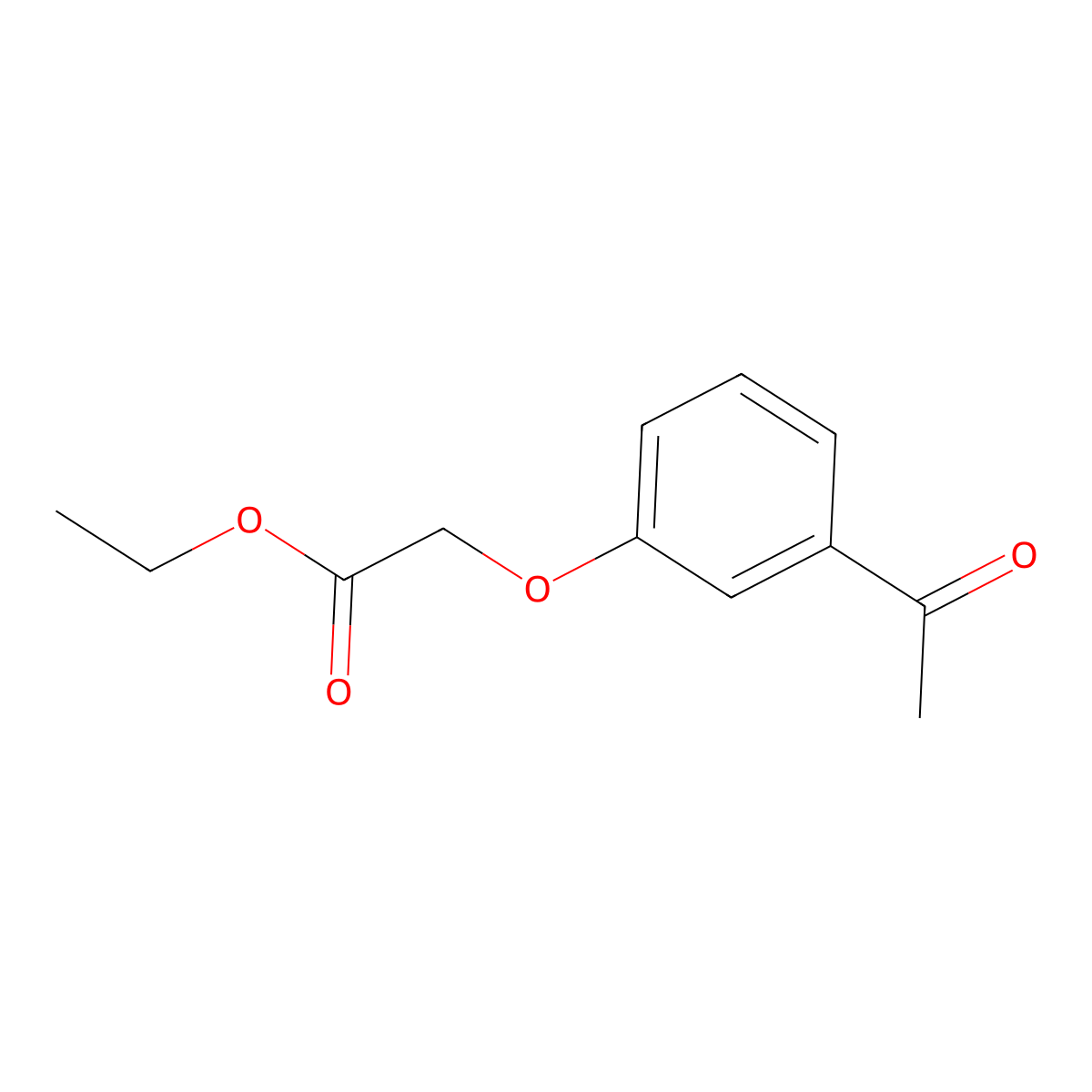 Ethyl 2-(3-acetylphenoxy)acetate molecular structure, CAS 170916-91-3