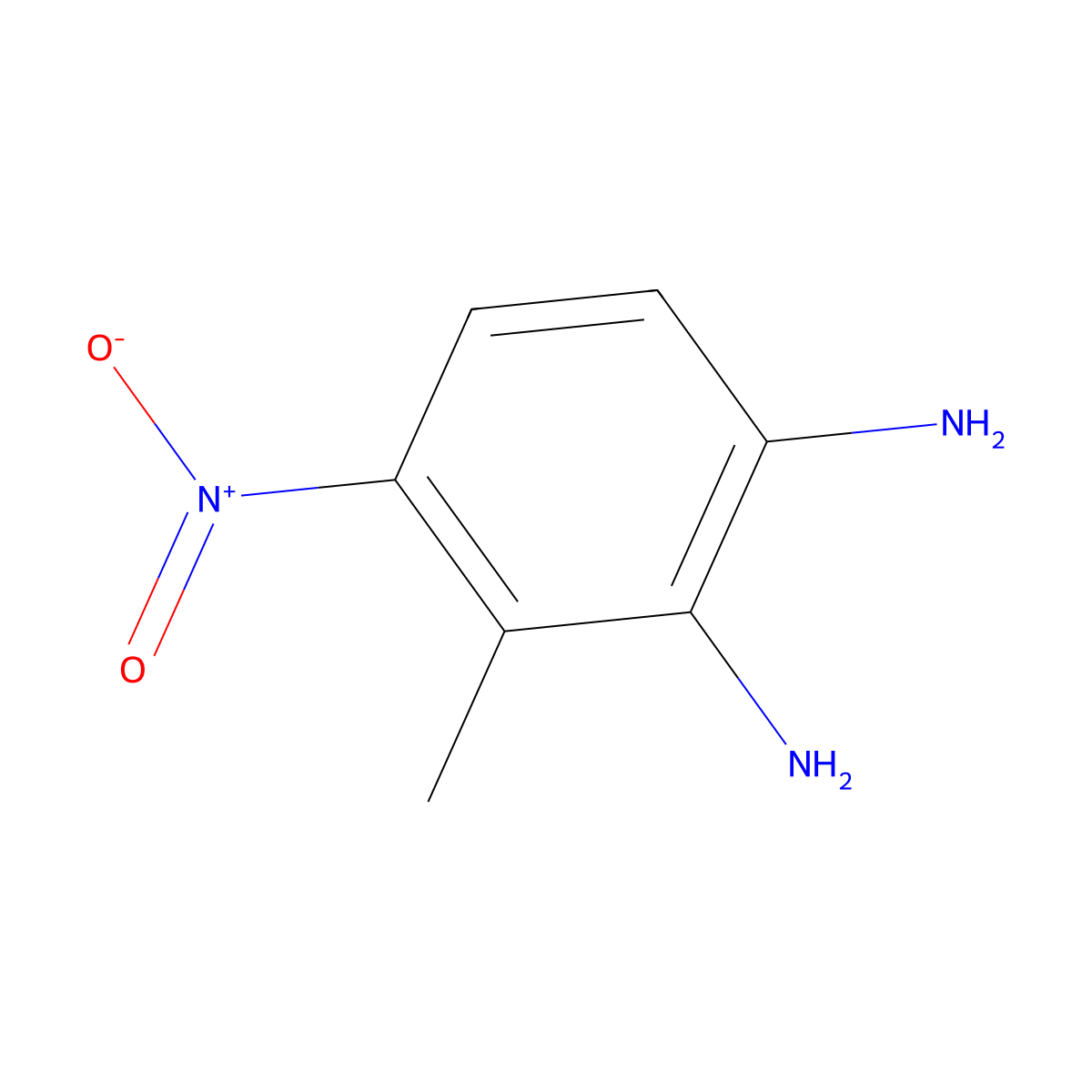 3-Methyl-4-nitrobenzene-1,2-diamine molecular structure, CAS 170918-27-1