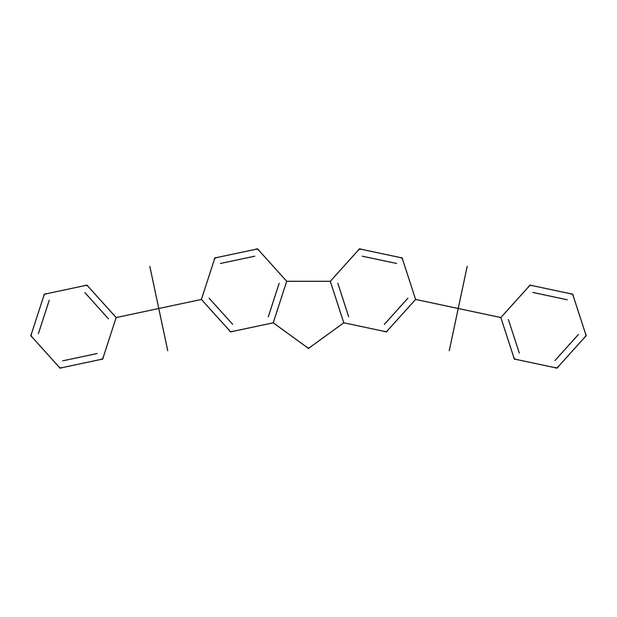 2,7-Bis(2-phenylpropan-2-yl)-9H-fluorene molecular structure, CAS 170919-47-8