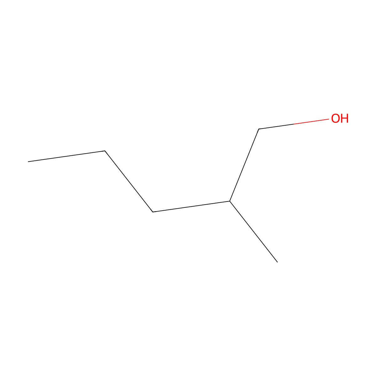 (+)-2-Methyl-1-pentanol molecular structure, CAS 17092-41-0