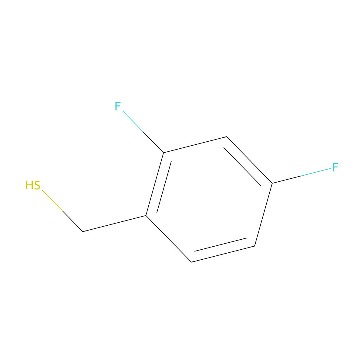 (2,4-Difluorophenyl)methanethiol molecular structure, CAS 170924-51-3