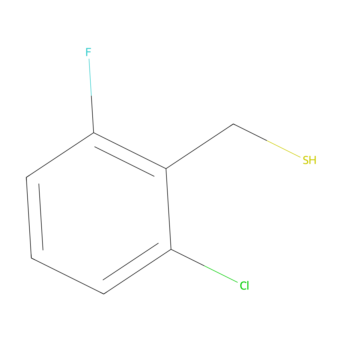 (2-Chloro-6-fluorophenyl)methanethiol molecular structure, CAS 170924-52-4