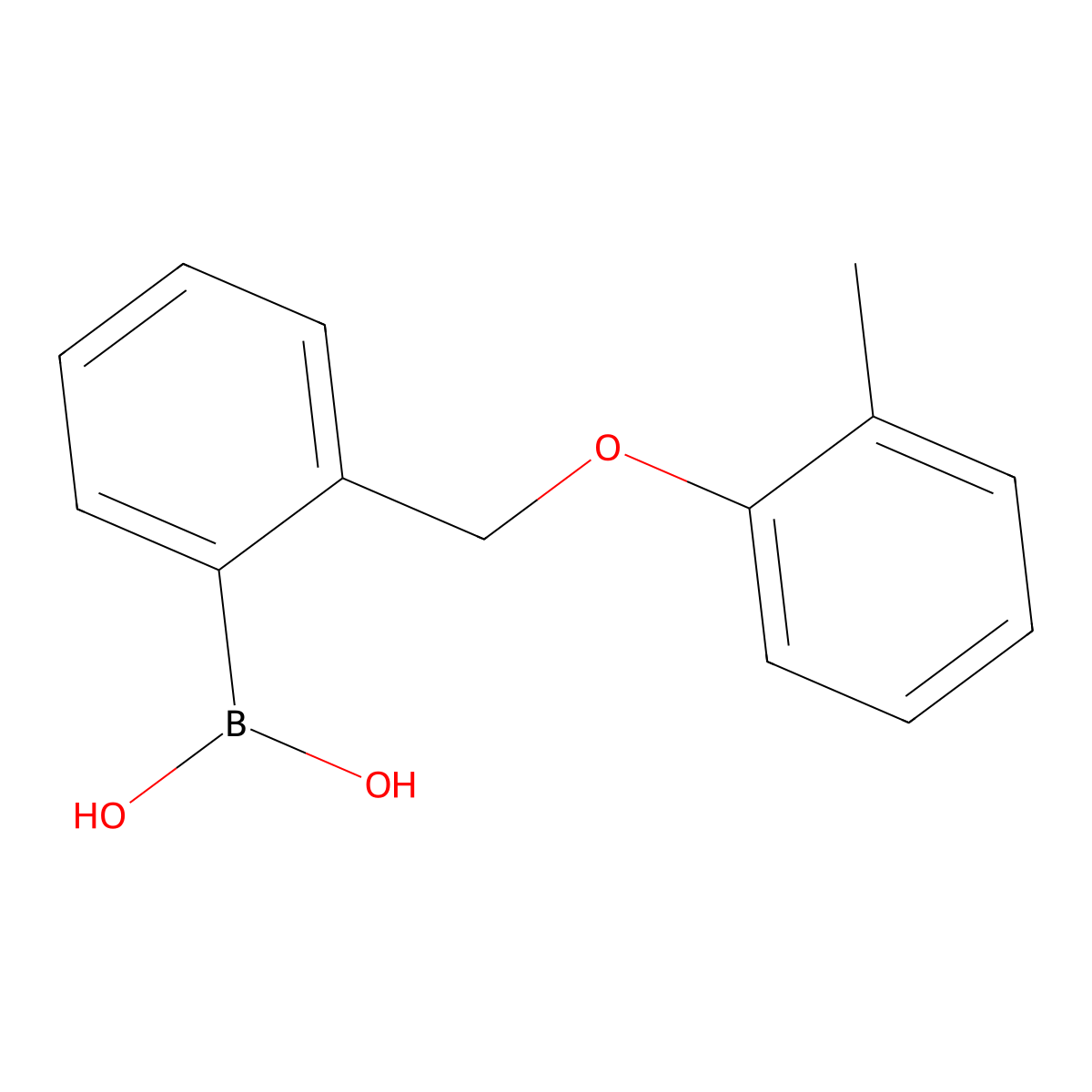 [2-[(2-methylphenoxy)methyl]phenyl]boronic Acid molecular structure, CAS 170924-68-2
