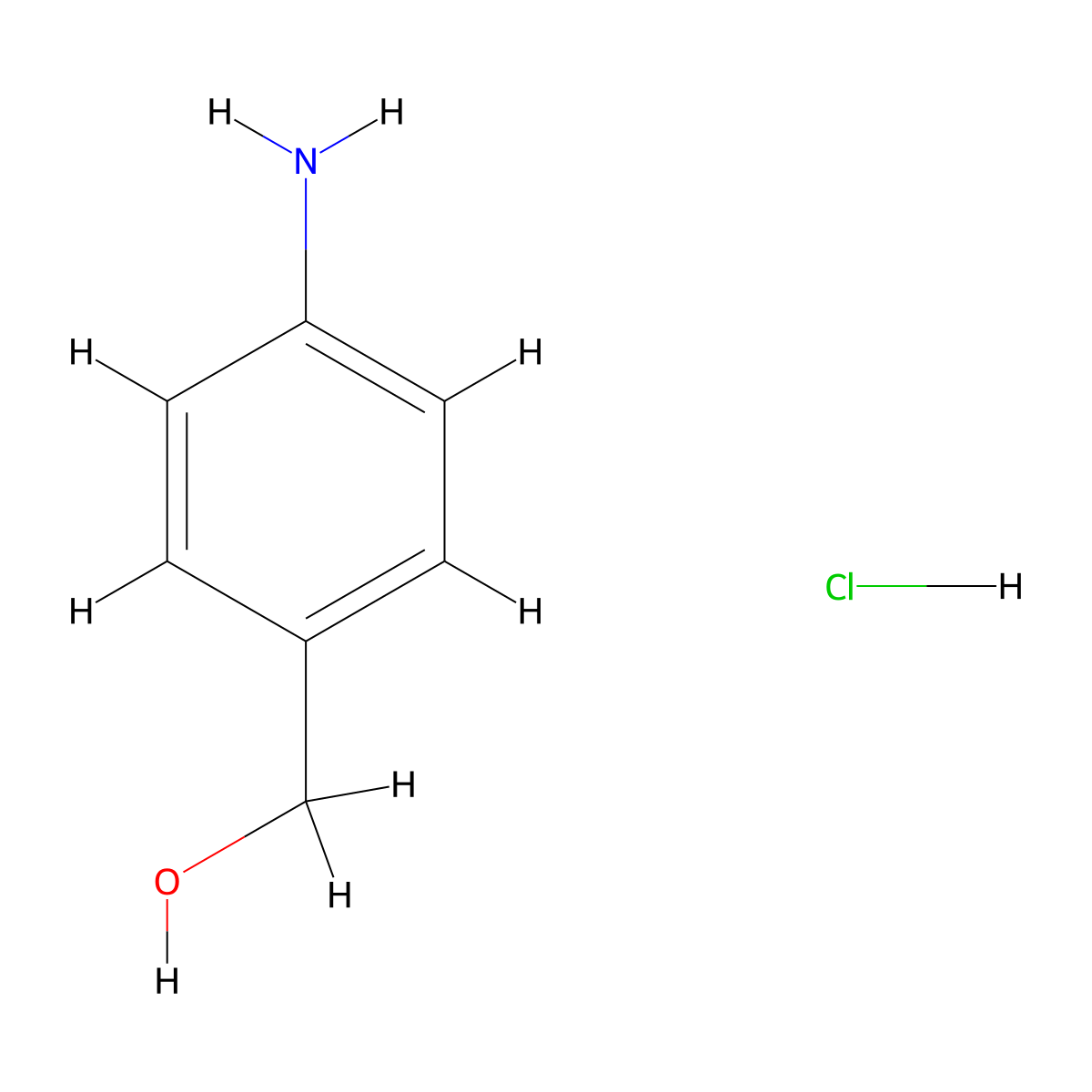(4-Aminophenyl)-methanol hydrochloride molecular structure, CAS 170926-25-7