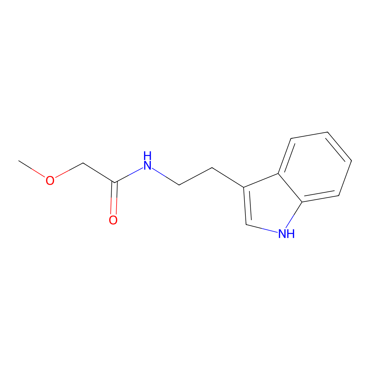 N-[2-(1H-indol-3-yl)ethyl]-2-methoxyacetamide molecular structure, CAS 170930-46-8