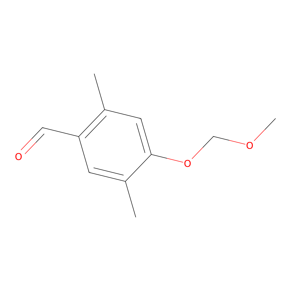 4-(Methoxymethoxy)-2,5-dimethylbenZaldehyde molecular structure, CAS 170930-70-8