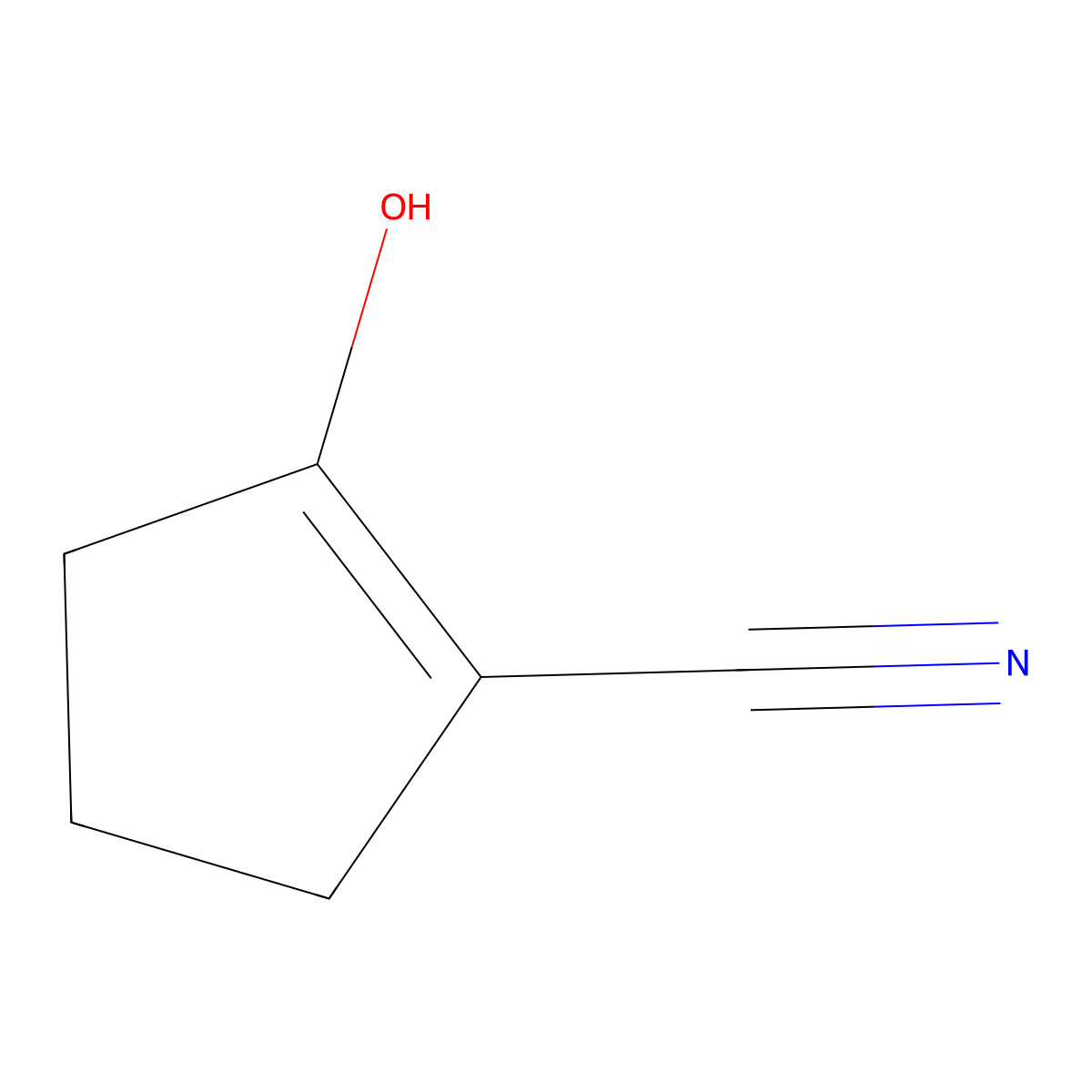 2-Hydroxy-cyclopent-1-enecarbonitrile molecular structure, CAS 170938-28-0