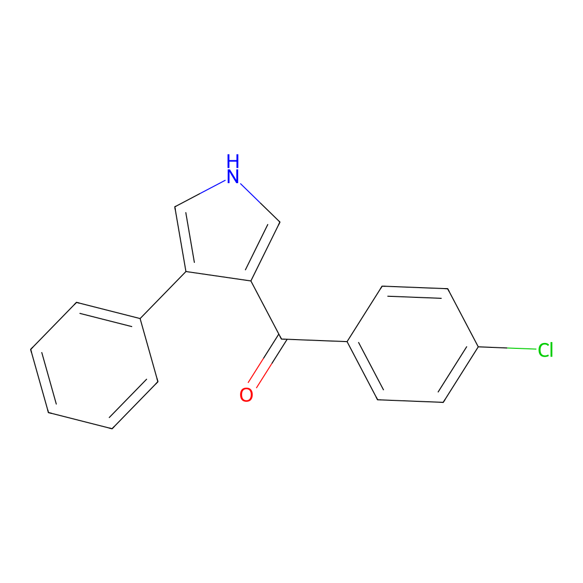 (4-chlorophenyl)(4-phenyl-1H-pyrrol-3-yl)methanone molecular structure, CAS 170939-09-0