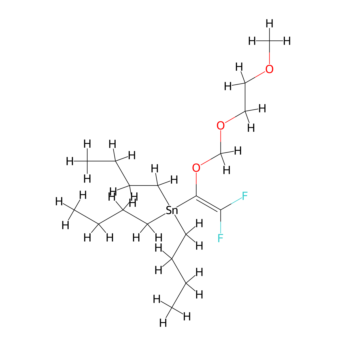 9,9-Dibutyl-8-(difluoromethylidene)-2,5,7-trioxa-9-stannatridecane molecular structure, CAS 170941-63-6