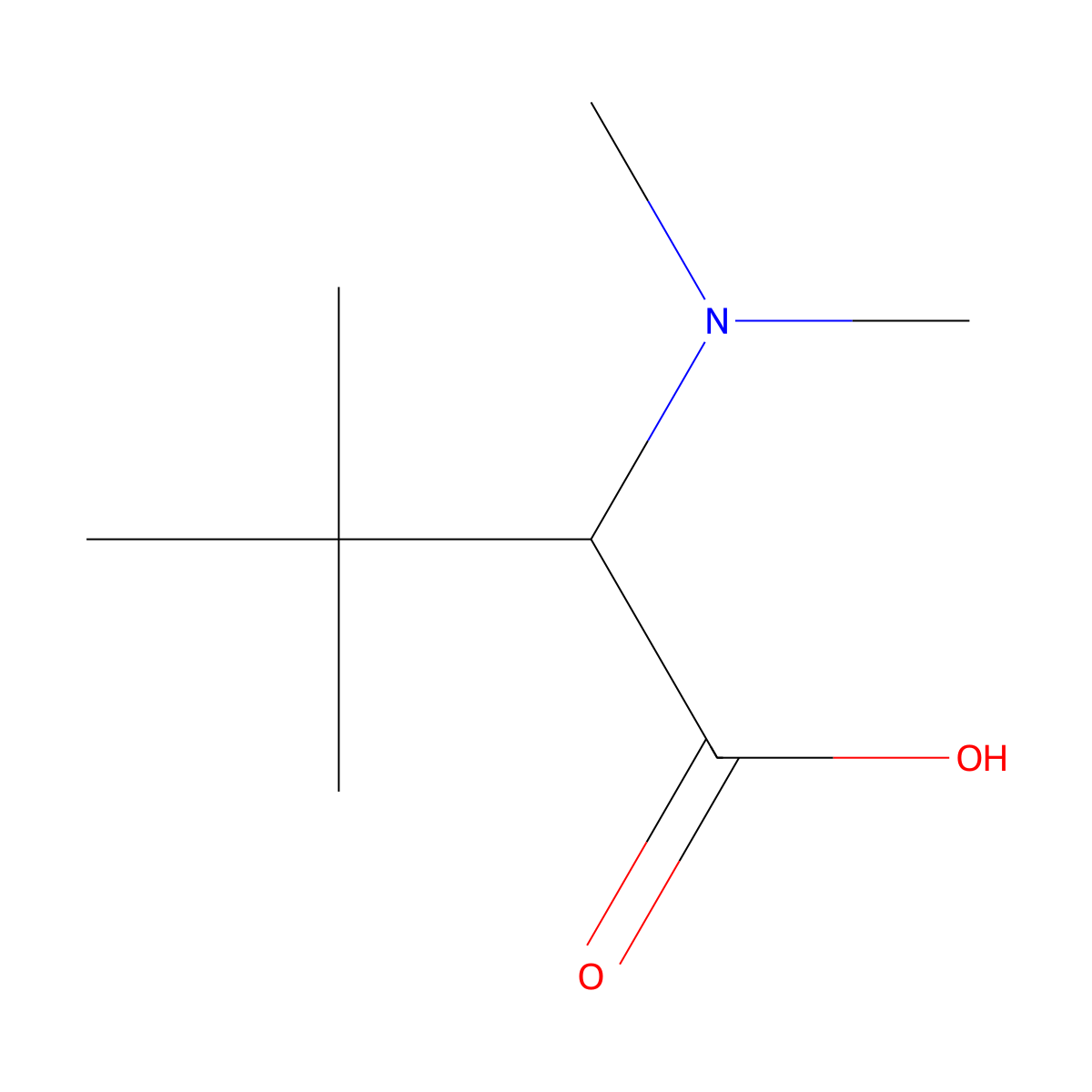2-(Dimethylamino)-3,3-dimethylbutanoic acid molecular structure, CAS 170941-89-6