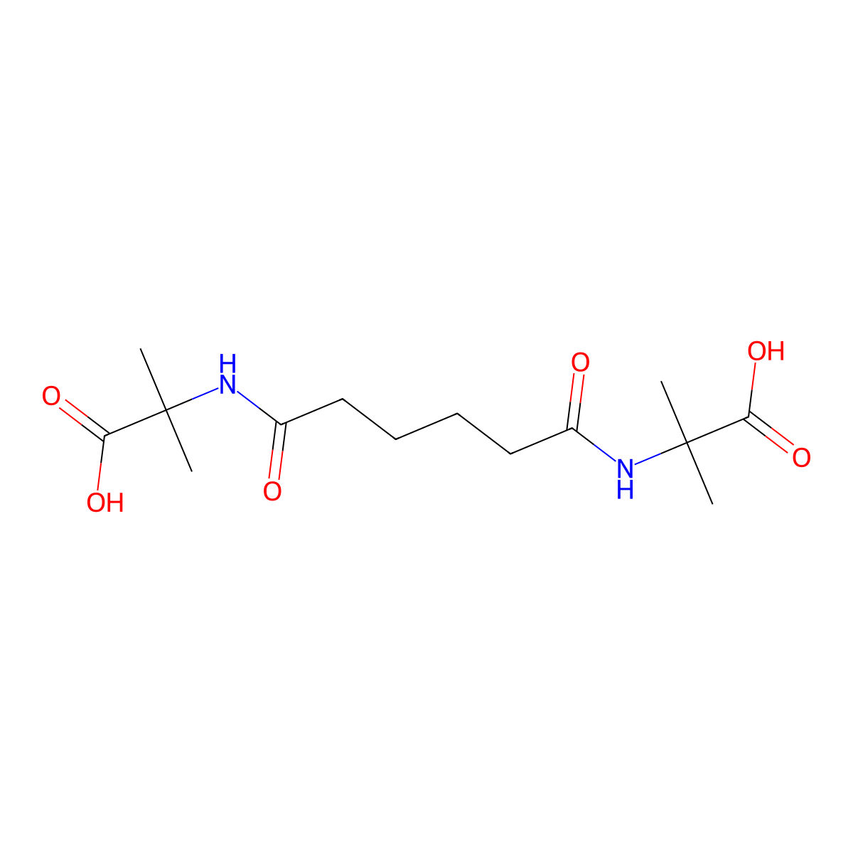 2-{5-[(1-Carboxy-1-methylethyl)carbamoyl] pentanamido}-2-methylpropanoic acid molecular structure, CAS 170944-65-7