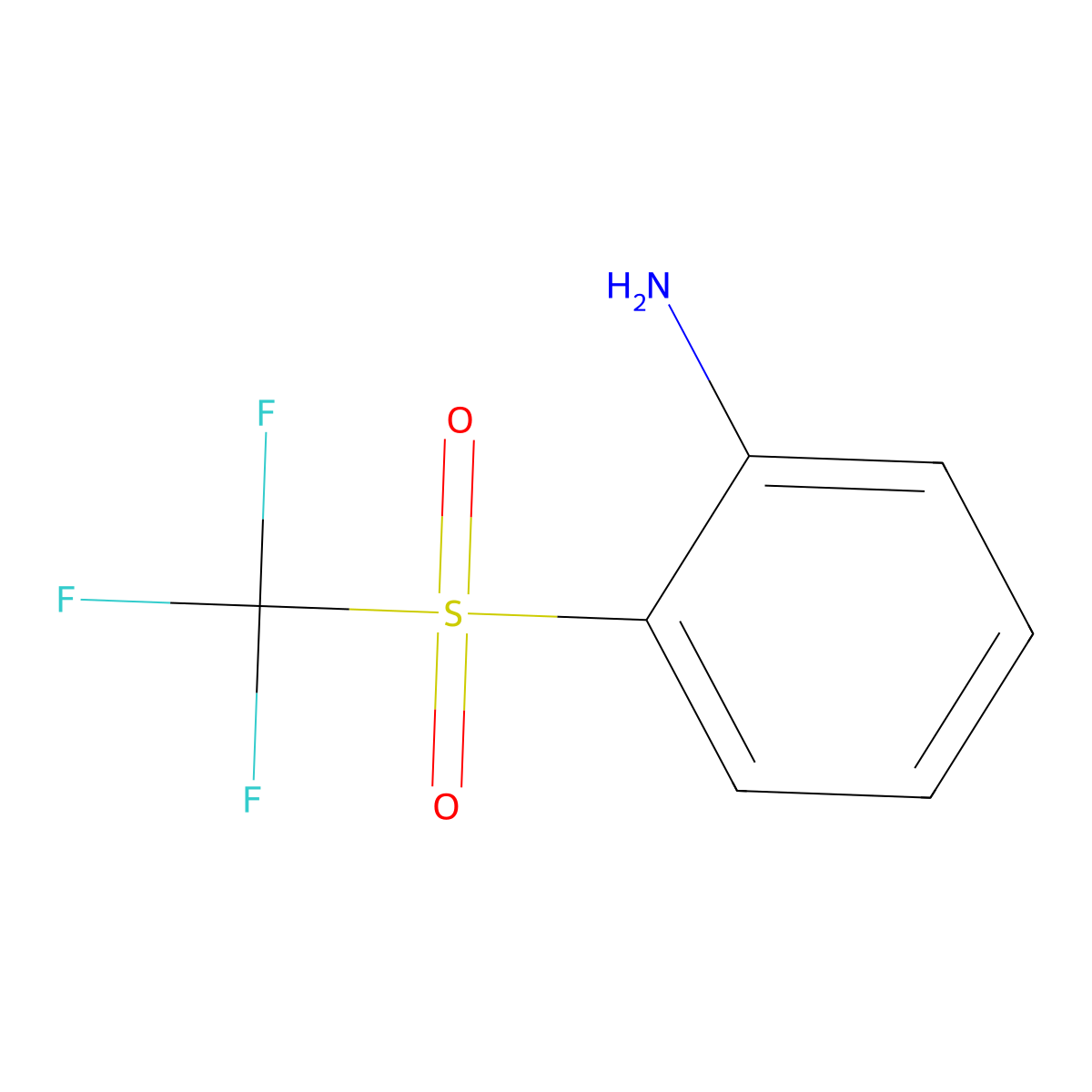 2-Trifluoromethanesulfonylaniline molecular structure, CAS 17095-18-0