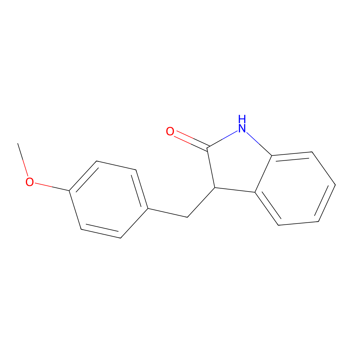 3-(4-Methoxybenzyl)indolin-2-one molecular structure, CAS 170956-93-1